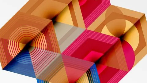 Creative hexagons geometric shapes design Stock Illustration