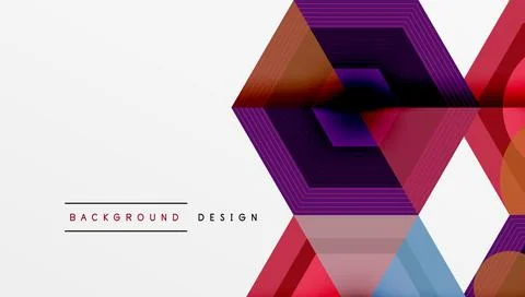Creative hexagons geometric shapes design Stock Illustration