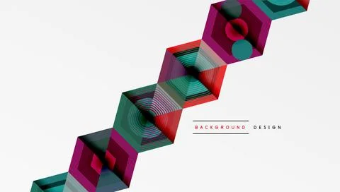 Creative hexagons geometric shapes design Stockillustratie