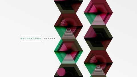 Creative hexagons geometric shapes design Stockillustratie