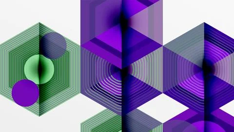 Creative hexagons geometric shapes design 스톡 일러스트