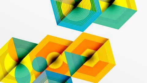 Creative hexagons geometric shapes design Stockillustratie