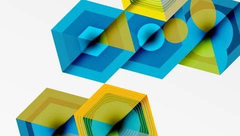 Creative hexagons geometric shapes design Stockillustratie