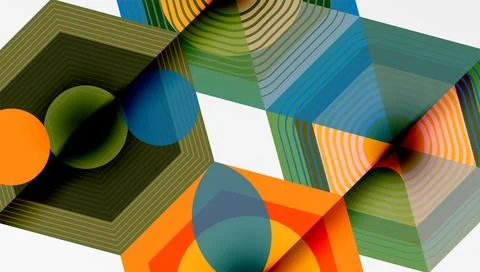 Creative hexagons geometric shapes design Stock Illustration