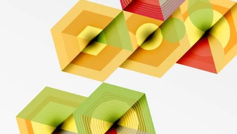 Creative hexagons geometric shapes design Stockillustratie