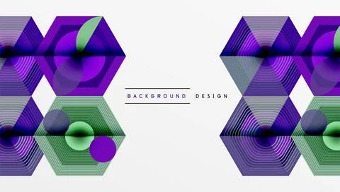 Creative hexagons geometric shapes design 스톡 일러스트