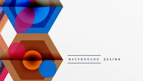 Creative hexagons geometric shapes design Stockillustratie
