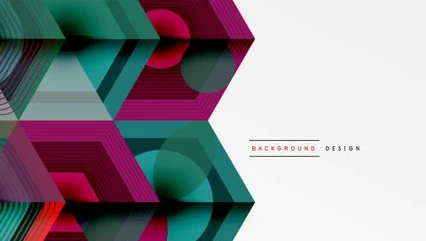 Creative hexagons geometric shapes design イラスト素材