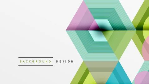 Creative hexagons geometric shapes design Illustrazione stock