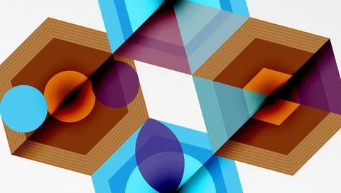 Creative hexagons geometric shapes design 스톡 일러스트