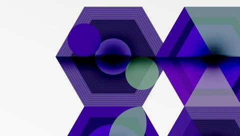 Creative hexagons geometric shapes design Illustrazione stock