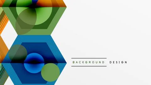Creative hexagons geometric shapes design Illustrazione stock