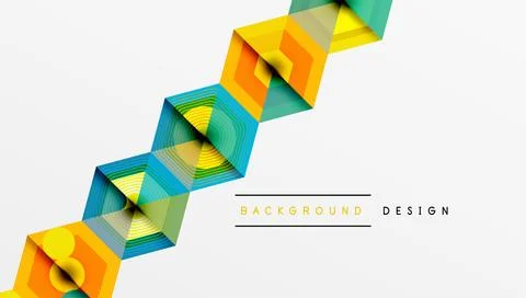 Creative hexagons geometric shapes design 스톡 일러스트