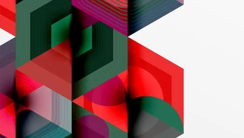 Creative hexagons geometric shapes design 스톡 일러스트