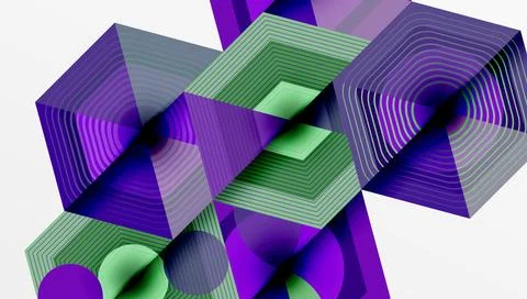 Creative hexagons geometric shapes design 스톡 일러스트