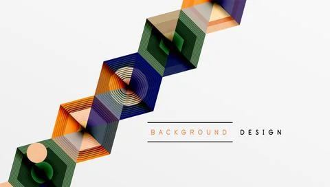 Creative hexagons geometric shapes design Illustrazione stock