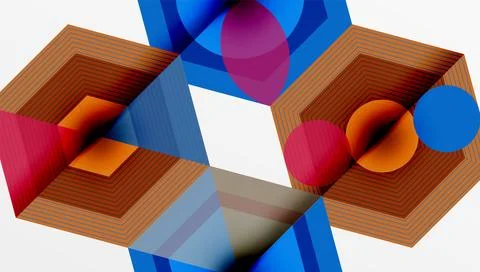 Creative hexagons geometric shapes design Stock Illustration