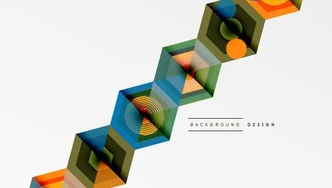 Creative hexagons geometric shapes design 스톡 일러스트