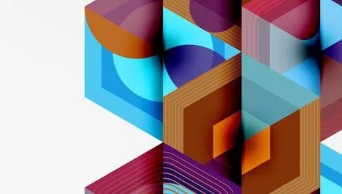 Creative hexagons geometric shapes design 스톡 일러스트