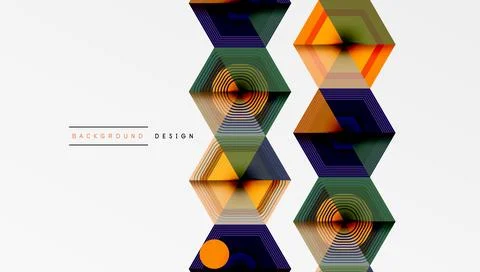 Creative hexagons geometric shapes design Stock Illustration