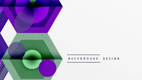 Creative hexagons geometric shapes design Illustrazione stock