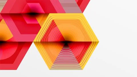 Creative hexagons geometric shapes design 스톡 일러스트