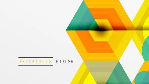 Creative hexagons geometric shapes design Stock Illustration
