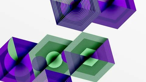 Creative hexagons geometric shapes design Stock Illustration