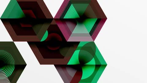 Creative hexagons geometric shapes design 스톡 일러스트