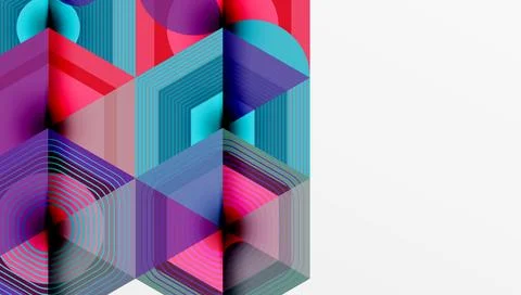 Creative hexagons geometric shapes design Stockillustratie