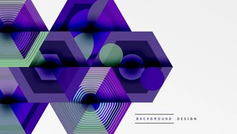Creative hexagons geometric shapes design 스톡 일러스트