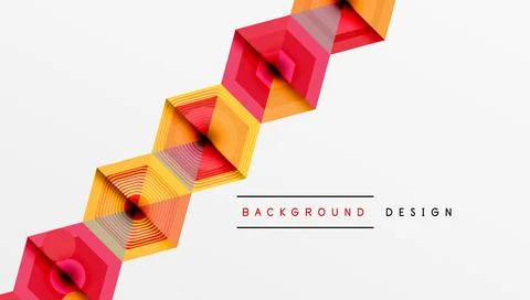 Creative hexagons geometric shapes design Illustrazione stock