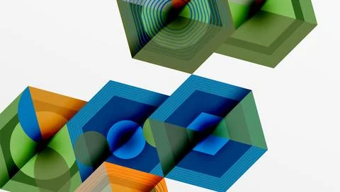 Creative hexagons geometric shapes design Stockillustratie