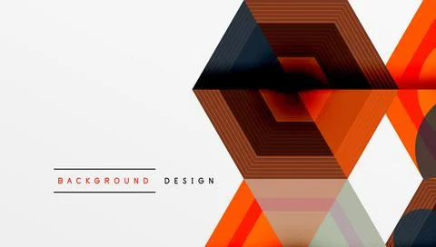 Creative hexagons geometric shapes design Illustrazione stock