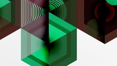 Creative hexagons geometric shapes design 스톡 일러스트