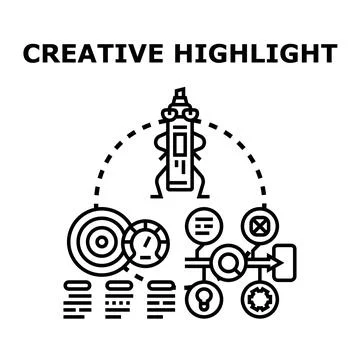 Creative highlighting process for target achievement concept イラスト素材
