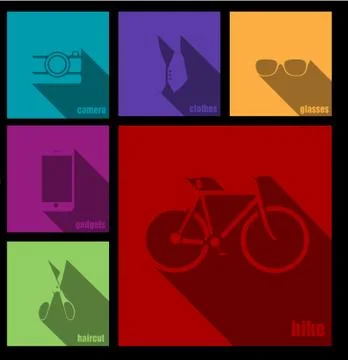 Creative hipster accessories Stock Illustration