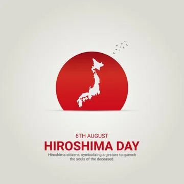 Creative Hiroshima ads design. Creative Hiroshima Peace Memorial Ceremon Da.. Stock Illustration