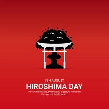 Creative Hiroshima ads design. Creative Hiroshima Peace Memorial Ceremon Da.. Stock Illustration