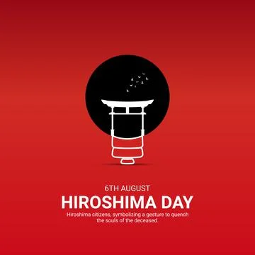 Creative Hiroshima ads design. Creative Hiroshima Peace Memorial Ceremon Da.. Stock Illustration