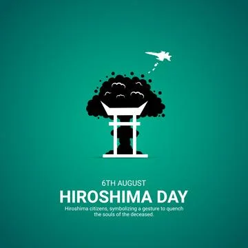 Creative Hiroshima ads design. Creative Hiroshima Peace Memorial Ceremon Da.. Stock Illustration