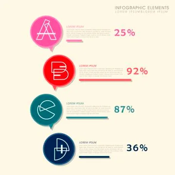 Creative histogram infographics design Stock Illustration