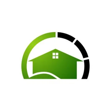 Creative home smart logo detailing with clean background Stock Illustration
