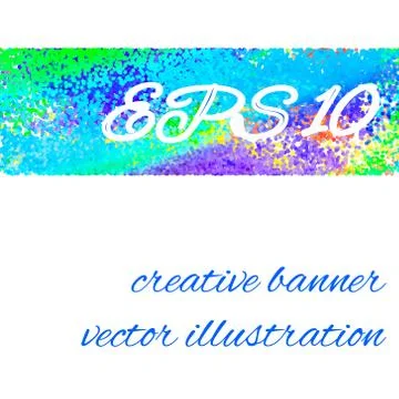 Creative horizontal banner Stock Illustration