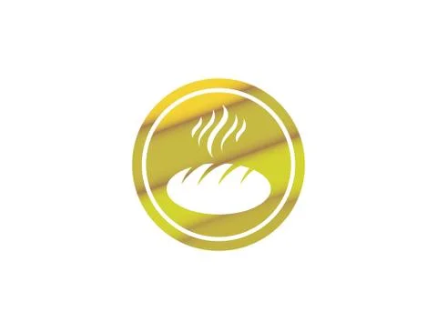 Creative hot Bread in the shape for logo design illustration Stock Illustration