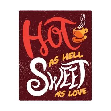 Creative Hot Coffee Design Stock Illustration