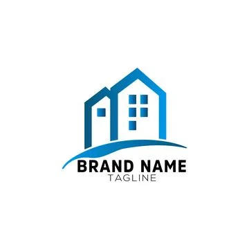 Creative house logo design. Real estate logo template. Home logo Stock Illustration