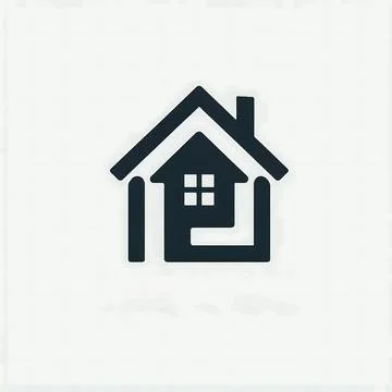 Creative House Silhouette Logo Stock Illustration