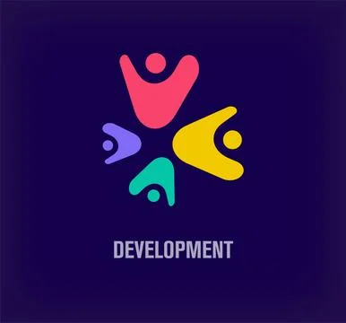 Creative human development logo. Stock Illustration