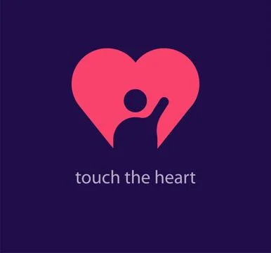 Creative human heart logo design. Stock Illustration